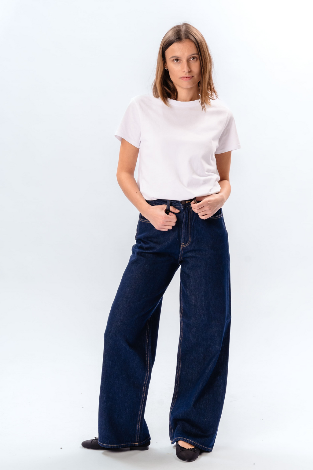 Le jean large de performance original - denim bleu foncé