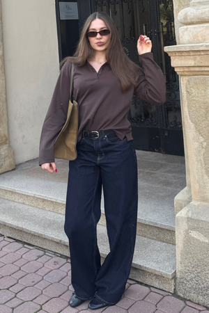 Le jean large de performance original - denim bleu foncé