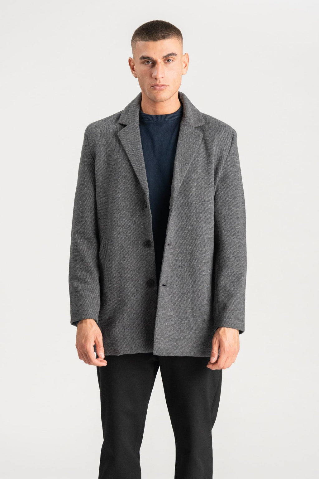 Manteau de laine - Gris