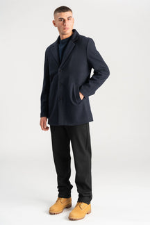 Manteau de laine - Marine