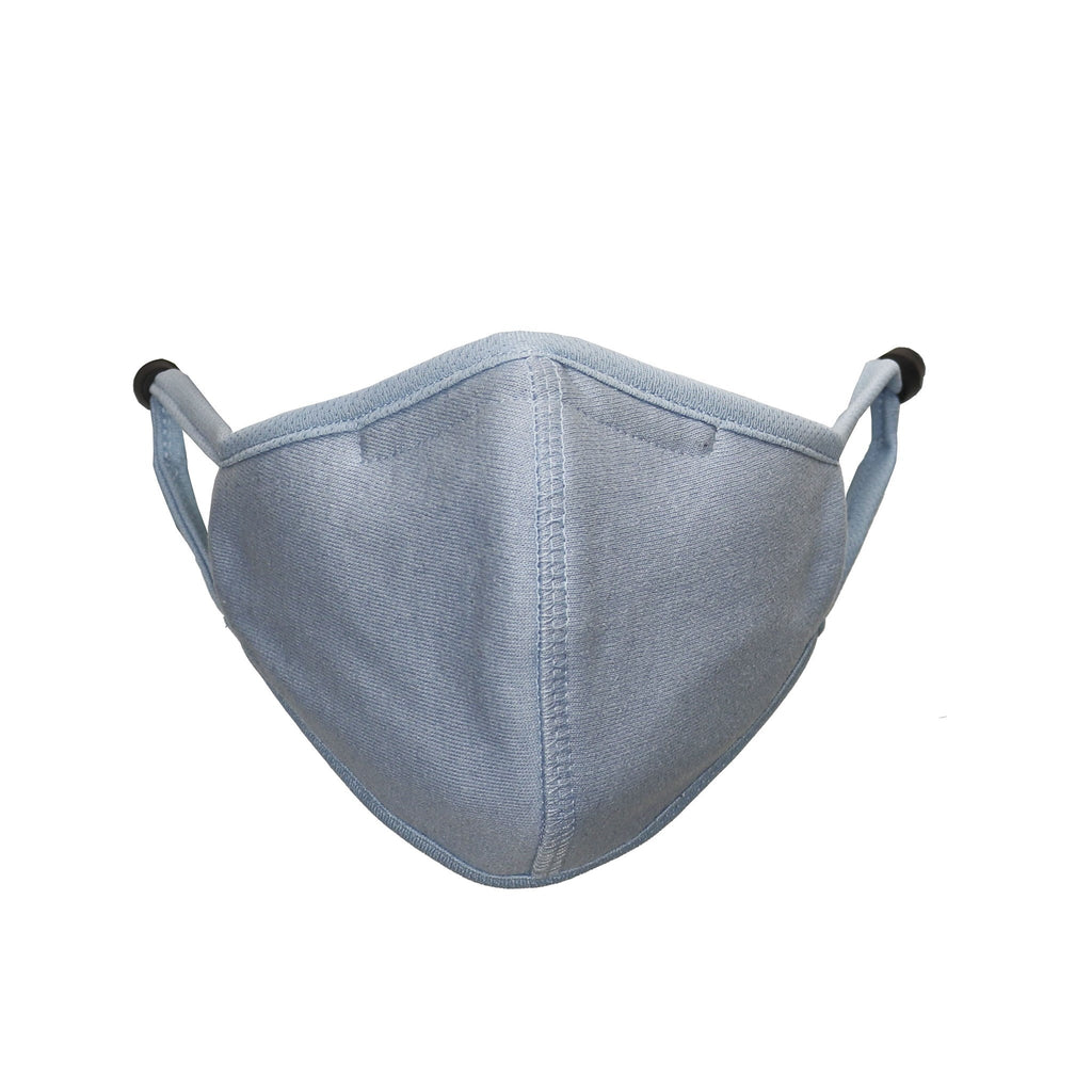 Masque de poussière à 3 couches - bleu clair (coton biologique)