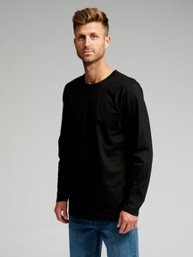 T-shirt basique à manches longues - noir