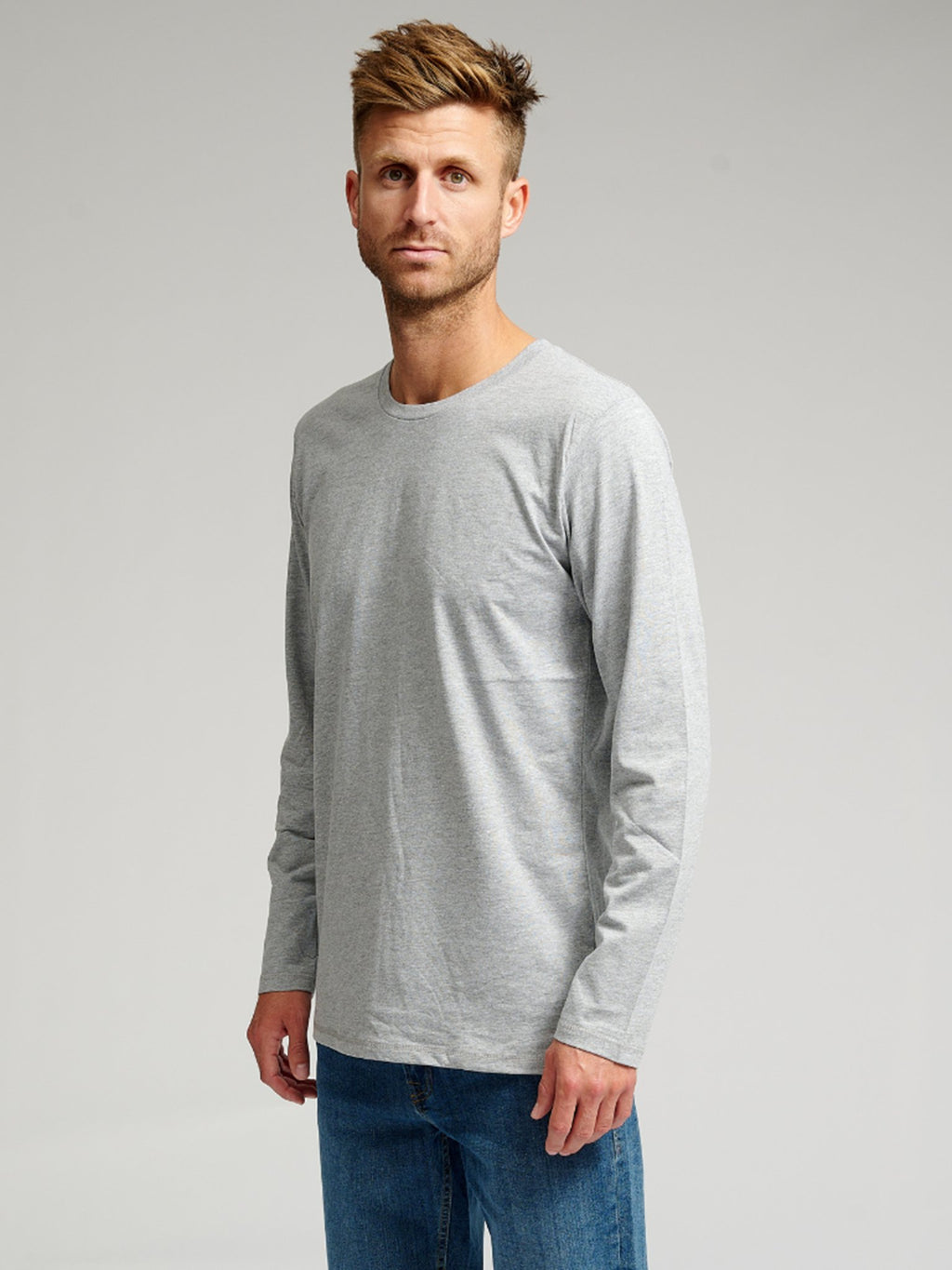 T-shirt basique à manches longues - Gray