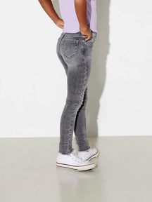 Jeans skinny rougis - denim gris