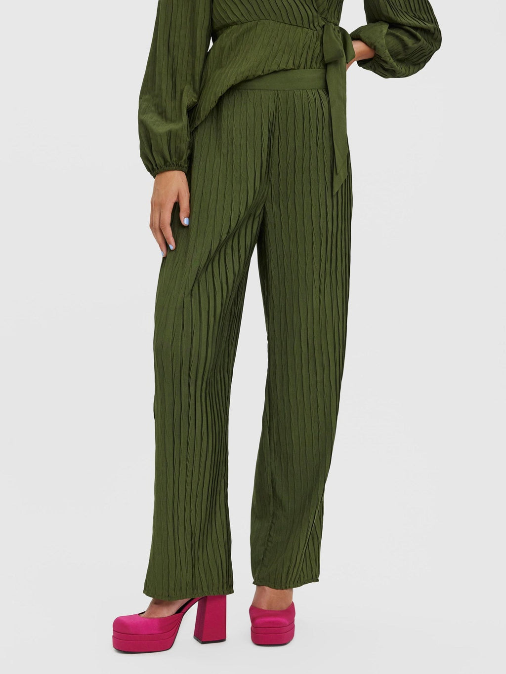 Pantalon large Carrie - Green de fusil