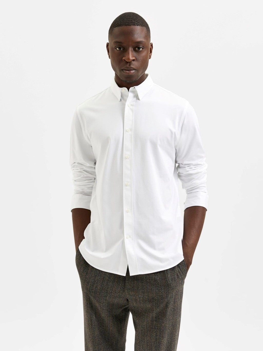 Charles Slim Shirt - White