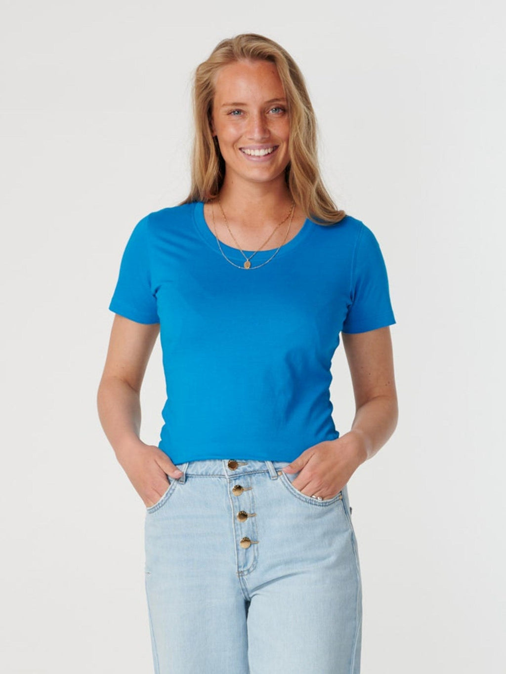 T-shirt ajusté - Bleu torquoise