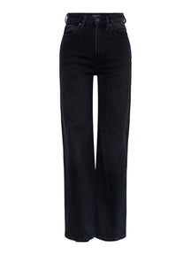 Jeans larges à taille haute flikka - denim noir