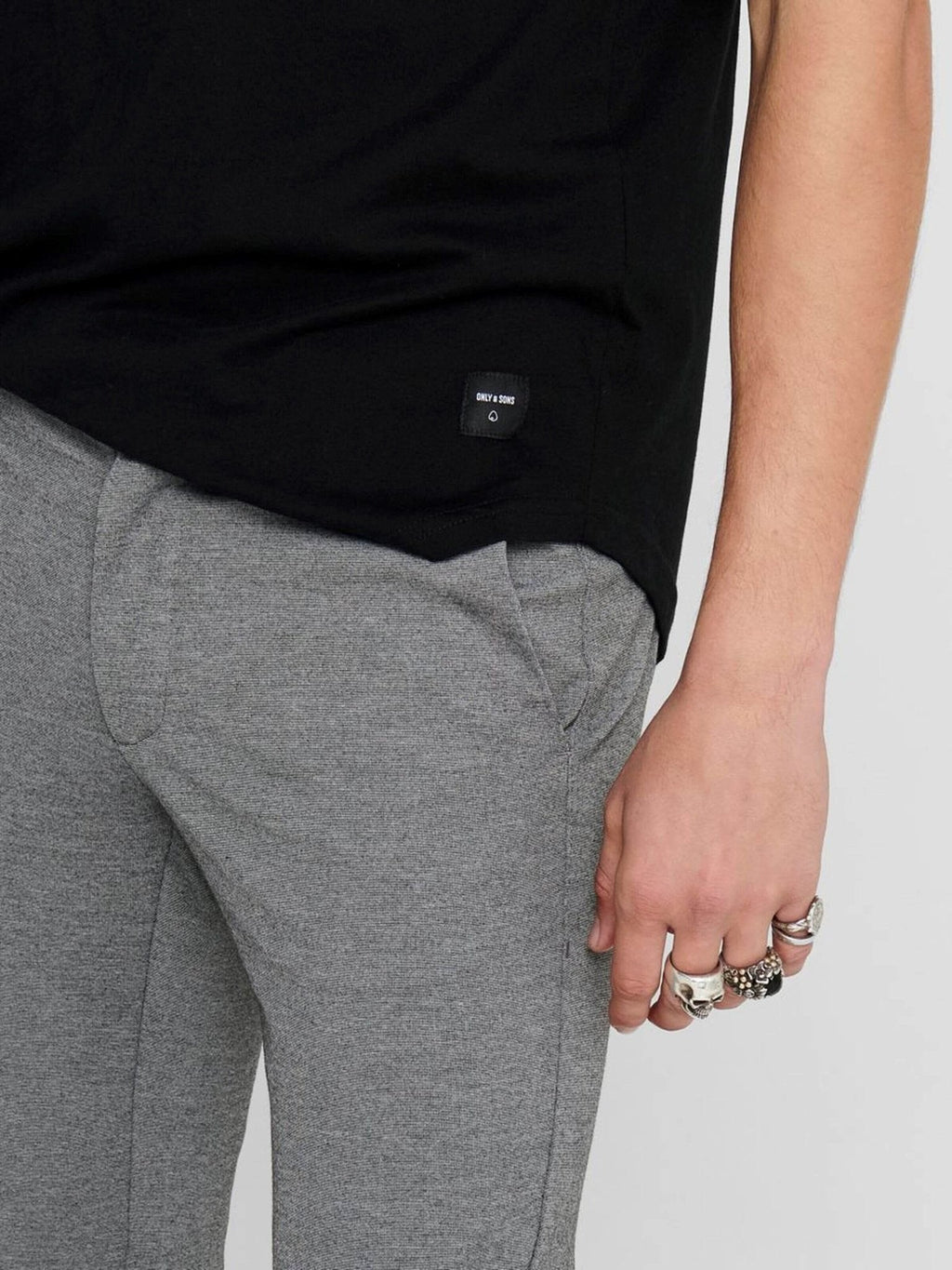 Mark pantalon - gris clair (pantalon extensible)