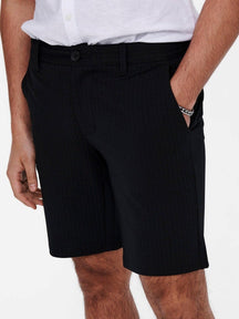 Mark Shorts Stripe - noir