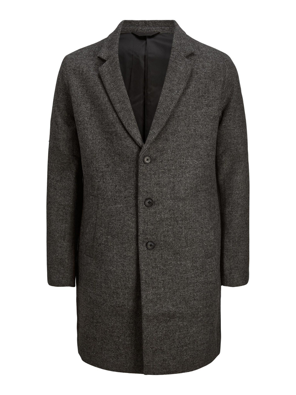 Moulder Wool Coat - Melange gris foncé