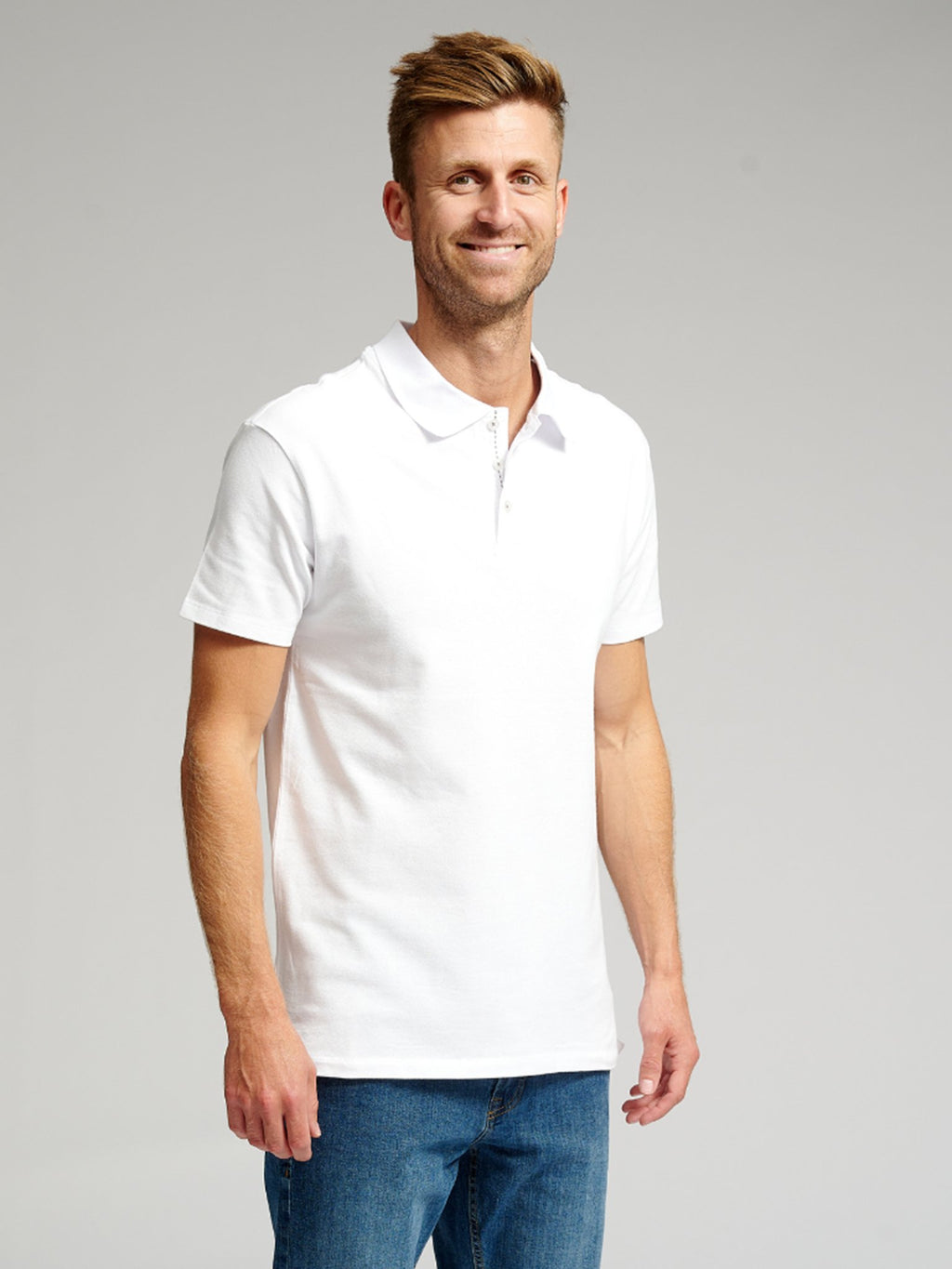 Muscle Polo Shirt - White