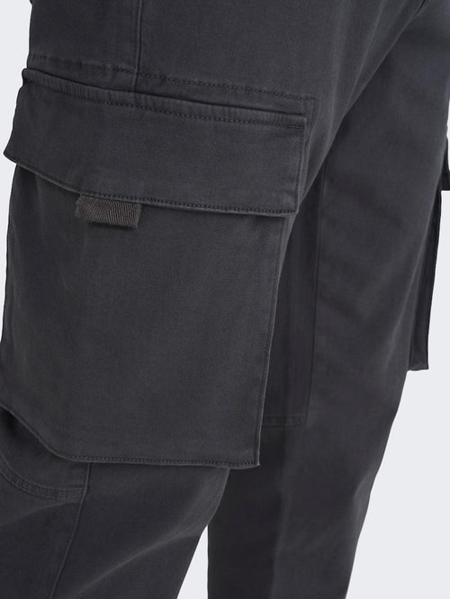 Next Cargo Pants - Grey Pinstripe - TeeShoppen Group™ - Pants - Only & Sons