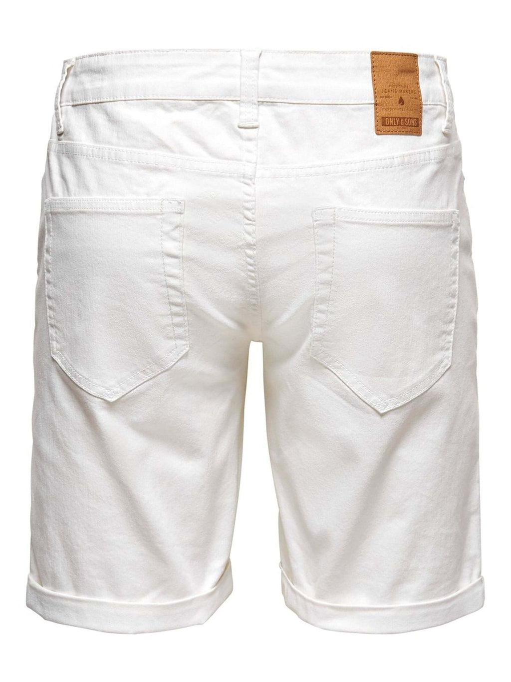 Shorts extensibles à pli - blanc