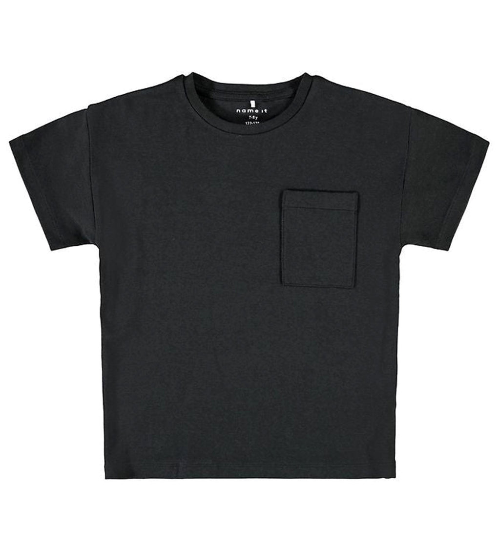 T-shirt avec poche - noir
