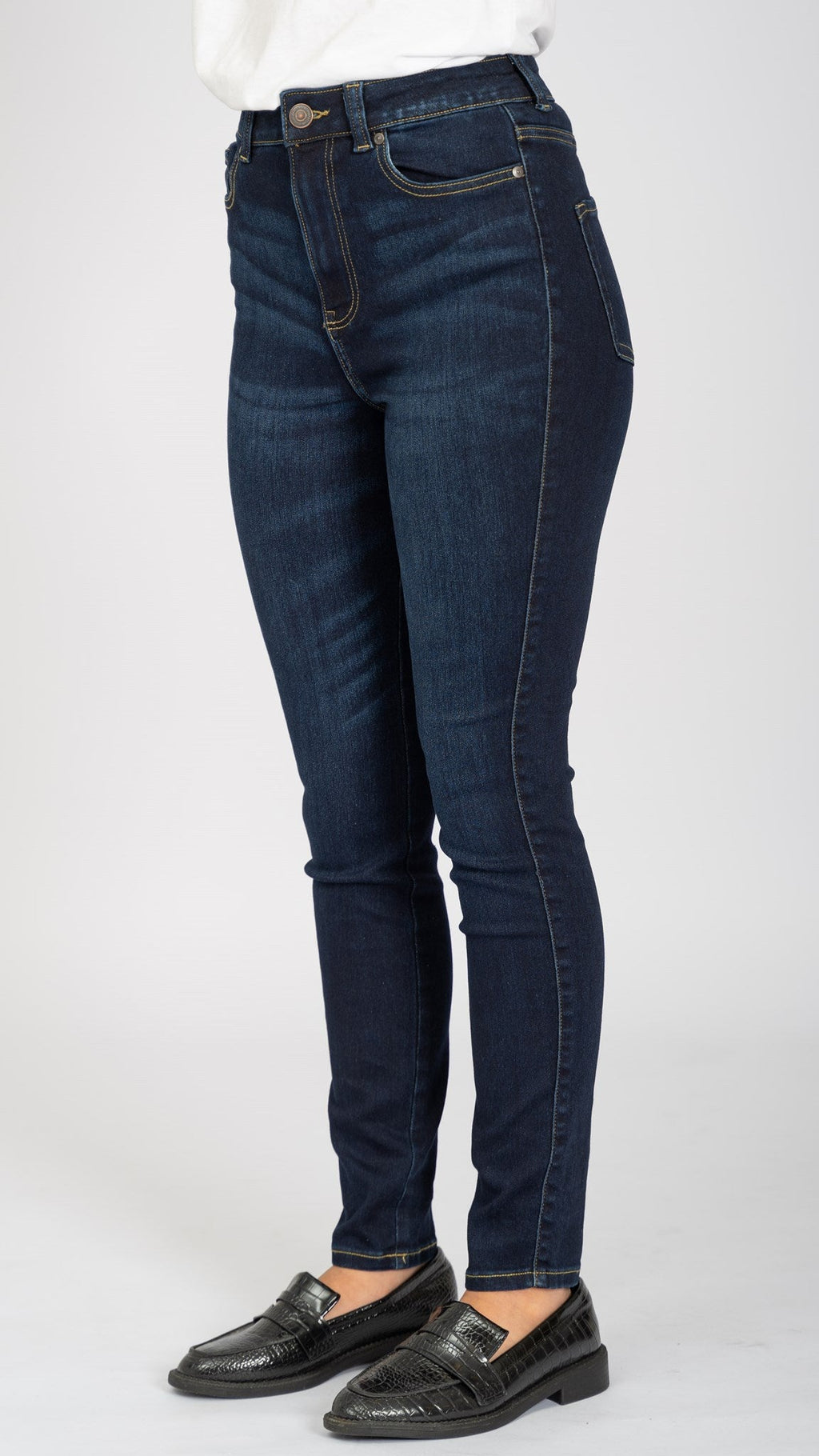 Le jean skinny de performance original - Donim bleu foncé