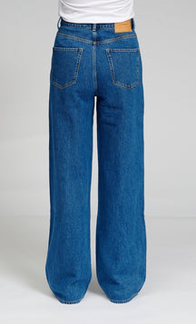 Le jean large de performance original - denim bleu moyen