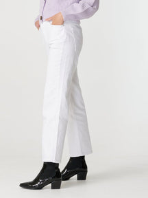 Jean large taille haute - blanc